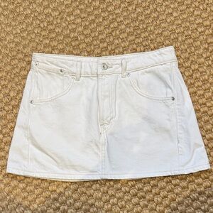 ZARA White Denim Mini Skirt - size S